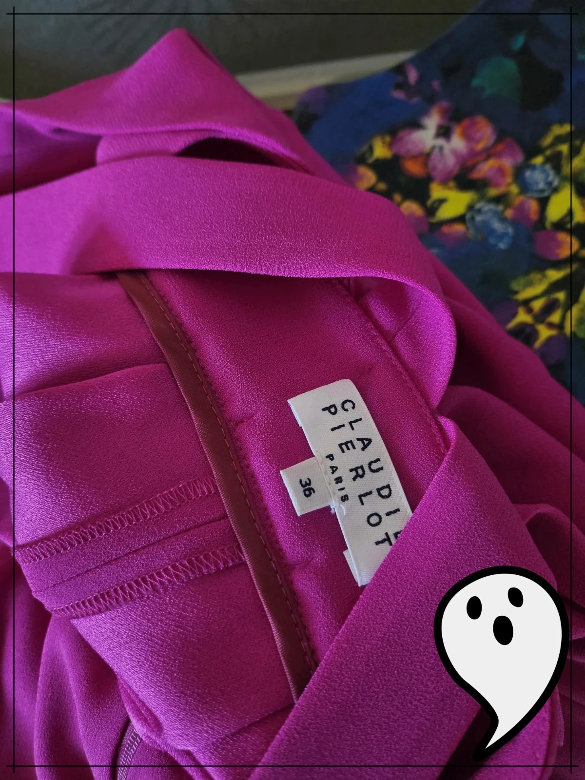 Vestido de patinadora Claudie Pierlot fucsia T36 – cruzado y nudo estilo lolita pin up – photo 6